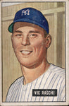 1951 Vic Raschi Bowman #25 New York Yankees BV $60