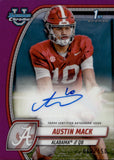 2024 Austin Mack Bowman University Chrome 1ST BOWMAN PINK REFRACTOR AUTO 063/150 AUTOGRAPH #PA-AMA Alabama Crimson Tide