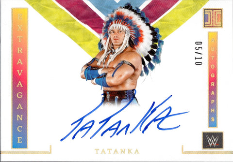 2023 Tatanka Panini Impeccable WWE EXTRAVAGANCE AUTO 05/10 AUTOGRAPH #EA-TTK WWE Legend