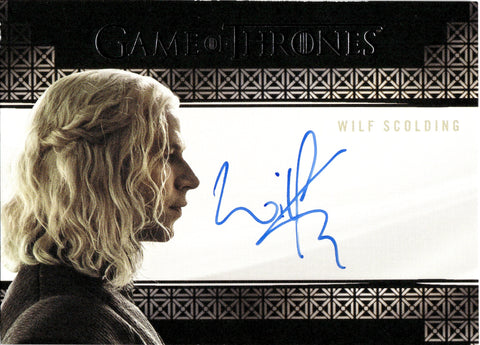 2019 Wilf Scolding as Rhaegar Targaryen Rittenhouse Game of Thrones INFLEXIONS VALYRIAN STEEL AUTO AUTOGRAPH #_WISC 1