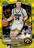2025-26 Bennett Stirtz Bowman University Chrome YELLOW ICE 1ST BOWMAN ROOKIE RC 43/75 #BCP-90 Oklahoma City Thunder