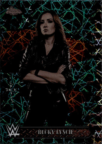 2025 Becky Lynch Topps Chrome x Cactus Jack TEAL LASER REFRACTOR 056/175 #59 Monday Night Raw