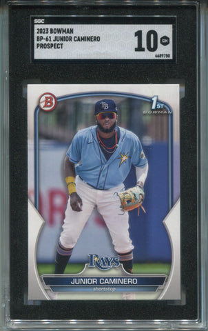 2023 Junior Campinero Bowman PROSPECT 1ST BOWMAN SGC 10 #BP-61 Tampa Bay Rays 9750