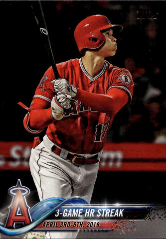 2018 Shohei Ohtani Topps Update SEASON HIGHLIGHTS CHECKLIST ROOKIE RC #US189 Anaheim Angels
