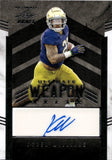 2022 Kyren Williams Leaf Ultimate Draft ULTIMATE WEAPON ROOKIE AUTO AUTOGRAPH RC #UW-KW1 Los Angeles Rams