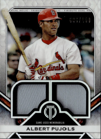 2021 Albert Pujols Topps Tribute DUAL JERSEY 003/150 RELIC #DR-AP St. Louis Cardinals