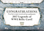 2017 Ricky "The Dragon" Steamboat Topps WWE LEGENDS OF THE WWE SHIRT 281/299 RELIC #R-RS WWE Legend