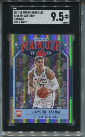 2017-18 Jayson Tatum Panini Chronicles ROOKIE MARQUEE 48/49 TIER 2 RC SGC 9.5 #243 Boston Celtics 5776