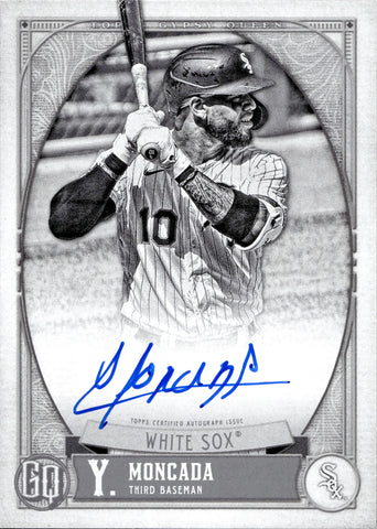 2021 Yoan Moncada Topps Gypsy Queen BLACK AND WHITE VARIATION AUTO 29/50 AUTOGRAPH #289 Chicago White Sox