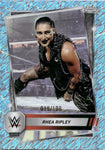 2025 Rhea Ripley Topps Chrome AQUA SHIMMER REFRACTOR 019/199 #80 Monday Night Raw