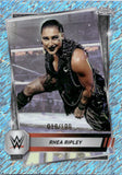2025 Rhea Ripley Topps Chrome AQUA SHIMMER REFRACTOR 019/199 #80 Monday Night Raw