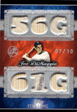 2007 Joe DiMaggio Topps Sterling BAT PINSTRIPE JERSEY 07/10 RELIC #6CS-60 New York Yankees HOF