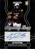 2025 Shedeur Sanders Panini Prizm Draft Picks SIGNING DAY ROOKIE AUTO AUTOGRAPH RC #SD-SSS Cleveland Browns