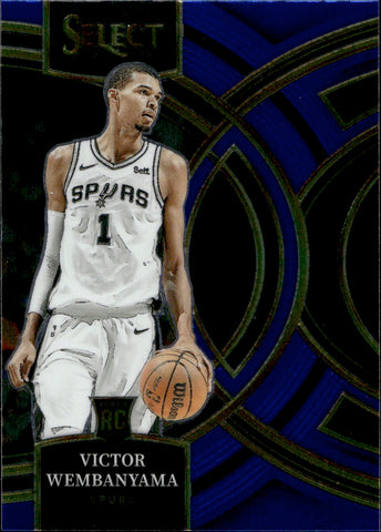 2023-24 Victor Wembanyama Panini Select BLUE PREMIER LEVEL ROOKIE RC #121 San Antonio Spurs