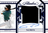 2024 Tai Peete Panini Flawless BLUE FOIL ROOKIE PATCH AUTO 11/15 AUTOGRAPH RELIC #PPA-TP Seattle Mariners
