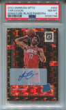2022-23 Tari Eason Donruss Optic BLACK PANDORA RATED ROOKIE AUTO 12/25 AUTOGRAPH RC PSA 8 #203 Houston Rockets 1746