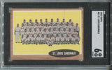 1962 St. Louis Cardinals Team SGC 6 #61 3605