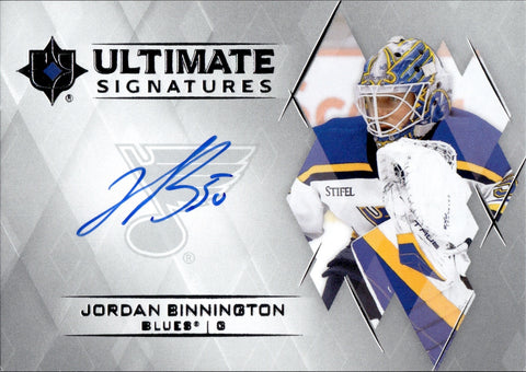 2023-24 Jordan Binnington Upper Deck Ultimate SIGNATURES AUTO AUTOGRAPH #US-JB St. Louis Blues