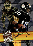 1996 Kordell Stewart Score Board NFL Lasers LASER IMAGES AUTO 089/400 AUTOGRAPH #_KOST Pittsburgh Steelers