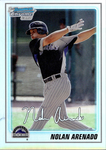 2010 Nolan Arenado Bowman Chrome 1ST BOWMAN REFRACTOR 611/777 #BCP91 Colorado Rockies