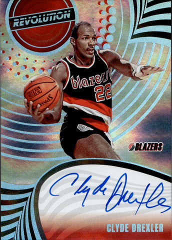 2023-24 Clyde Drexler Panini Revolution AUTO 06/25 AUTOGRAPH #A-CDB Portland Trail Blazers HOF