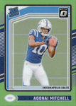 2024 Adonai Mitchell Donruss Optic NEON GREEN RATED ROOKIE RC #203 Indianapolis Colts