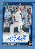 2021 Alex Kirilloff Donruss Optic LIGHT BLUE RATED ROOKIE AUTO 28/35 AUTOGRAPH RC #RRS-AX Minnesota Twins