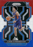 2021-22 Cade Cunningham Panini Prizm RED AND BLUE ROOKIE RC #282 Detroit Pistons