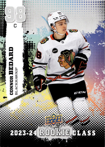 2023-24 Connor Bedard Upper Deck Series 2 ROOKIE CLASS RC #RC-21 Chicago Blackhawks