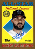 2023 Sandy Alcantara Topps 1988 DESIGN ALL-STAR GOLD BORDER AUTO 24/25 AUTOGRAPH #88ASA-SA Miami Marlins