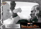 2022 You Must Be Destroyed Upper Deck WandaVision BLACK AND WHITE 15/25 #80