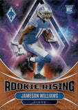 2022 Jameson Williams Panini Phoenix ORANGE ROOKIE RISING 27/99 RC #RIS-5 Detroit Lions