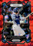 2024 Pete Crow-Armstrong Panini Prizm RED ICE ROOKIE Chicago Cubs #203