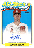 2024 Sonny Gray Topps 1989 DESIGN ALL STAR AUTO AUTOGRAPH #89ASA-SG St. Louis Cardinals