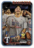 2024 Josh Jung Topps Series 2 GOLDEN MIRROR IMAGE VARIATION #620 Texas Rangers