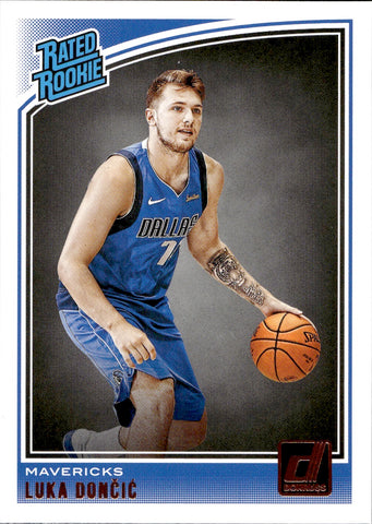 2018-19 Luka Doncic Panini Donruss RATED ROOKIE RC #177 Dallas Mavericks