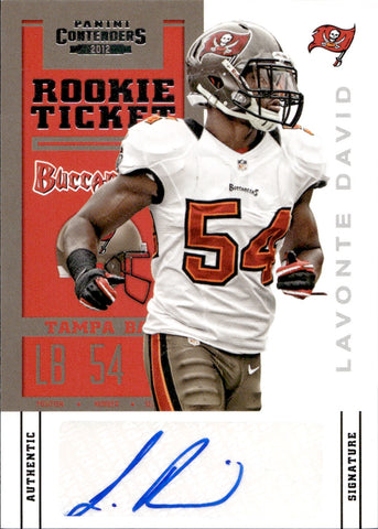 2012 LaVonte David Panini Contenders ROOKIE TICKET AUTO AUTOGRAPH RC #158 Tampa Bay Buccaneers 2