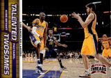 2012-13 Kobe Bryant Pau Gasol Panini Threads TALENTED TWOSOMS #5 Los Angeles Lakers