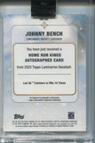 2023 Johnny Bench Topps Luminaires HOME RUN KINGS AUTO 11/15 AUTOGRAPH #HRK-JBE Cincinnati Reds HOF