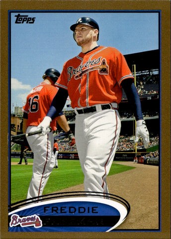 2012 Freddie Freeman Topps GOLD BORDER 0835/2012 #215 Atlanta Braves