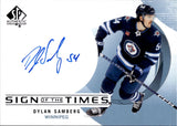 2024-25 Dylan Samberg Upper Deck SP Authentic SIGN OF THE TIMES AUTO AUTOGRAPH #SOTT-SA Winnipeg Jets