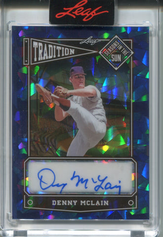 2025 Denny McLain Leaf Seasons In The Sun BLUE ICE TRADITION AUTO 4/6 AUTOGRAPH #T-DML Detroit Tigers