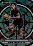 2023 Amen Thompson Panini Prizm Draft Picks SILVER STAINED GLASS ROOKIE Houston Rockets #10