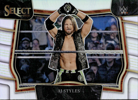 2023 AJ Styles Panini Select WWE HOLO SILVER RINGSIDE #248 Monday Night Raw