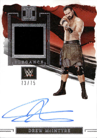2023 Drew McIntyre Panini Impeccable WWE ELEGANCE SHIRT AUTO 73/75 AUTOGRAPH RELIC #EM-DMI Monday Night Raw