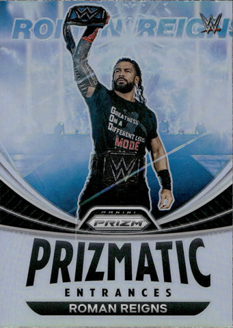 2023 Roman Reigns Panini Prizm WWE HOLO SILVER PRIZMATIC ENTRANCES #16 Friday Night Smackdown