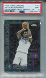 2025-26 Anthony Edwards Topps Chrome AQUA BASKETBALL REFRACTOR 093/199 PSA 9 #151 Minnesota Timberwolves 3413