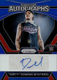 2024 "Dirty" Dominik Mysterio Panini Prizm BLUE SUPERSTAR AUTO 17/49 AUTOGRAPH #SA-DDM Monday Night Raw