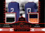 2024 Kawhi Leonard Paul George Leaf In The Game Used 2 DUAL PATCH 4/4 RELIC #IG2-14 Los Angeles Clippers