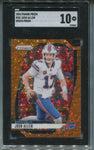 2024 Josh Allen Panini Prizm ORANGE DISCO SGC 10 #28 Buffalo Bills 8057